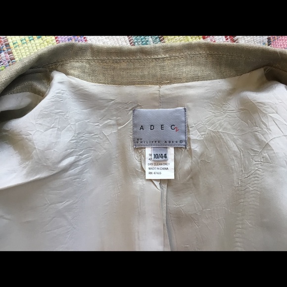 COPY - Gold linen blazer with matching vest blazer size 8 vest size 6 - Picture 6 of 6